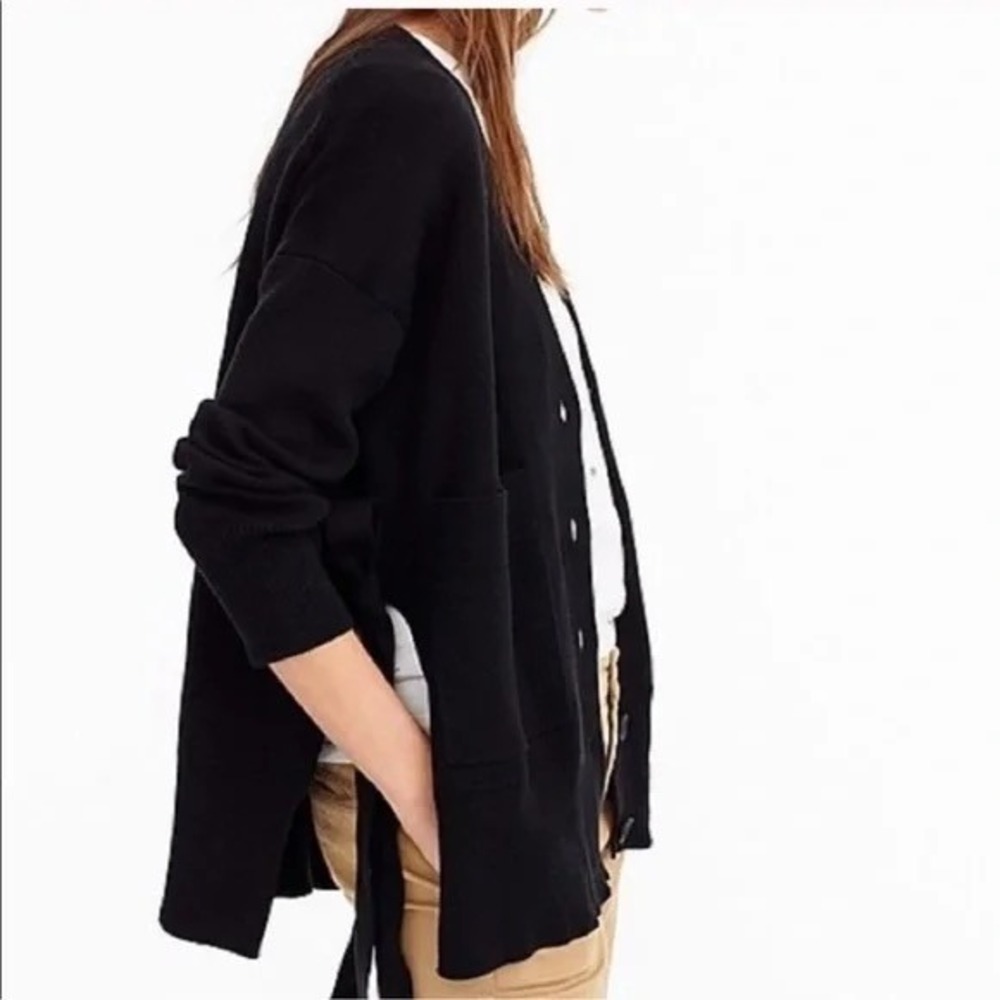 J. Crew Slouchy Side Slit Side Ties Black NWT Size XS Casual Dressy Classic